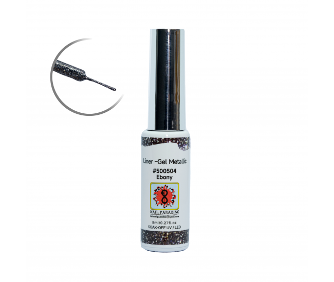 Liner Gel Metallic - Ebony 8 ml